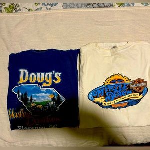 (2) Harley Davidson Dealer T-shirt’s, Men’s size 4X, gently worn